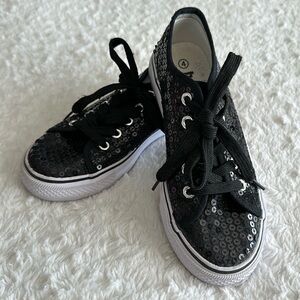 Balera women’s size 4 black sequin low top sneakers dance competition shoes
